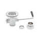 T&S Brass B-3942-XS Waste Drain Valve, 3" Sink Hole, Short Twist Handle 1 image