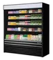 Turbo Air TOM-72EB-A-N 72" Vertical Open Air Curtain Merchandiser in Black, Self-Contained, 4 Shelves 1 image