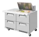 Turbo Air TST-48SD-12M-D4-FB-N(-LW) 48" 4-Drawer Mega Top Sandwich and Salad Prep Table, 12 Pans, Front Breathing 2 image