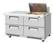 Turbo Air TST-60SD-12M-D4-FB-N(-LW) 60" Mega Top Sandwich and Salad Prep Table w/ 4 Drawers, 12 Pans, Stainless Steel 2 image