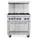 Standard Range SR-R36 36" Gas Restaurant Range w/ (6) Open Burners and (1) Oven, 213.000 BTU 1 image