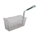 Winco FB-30 13 1/4" x 5 7/8" Rectangular Fry Basket w/ Green Handle 1 image