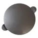 Winco GPS15H-G Old Stone 15" Glazed Pizza Stone with Handles, Round, Grey, Old Stone 1 image