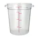 Winco PCRC-8 8 qt Round Food Storage Container, Polycarbonate, Clear 1 image