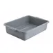 Winco PL-5G Polypropylene Gray Dish Box w/ 1-Compartment 1 image
