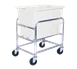 Winholt 30-6-SS-WH Stainless Steel Bulk Goods Cart w/ 6 Bushel Capacity, White Polyethylene Tub 1 image