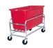 Winholt 30-8-SS-RD Bulk Goods Cart, 8 Bushel 500 lb, Stainless Steel Frame, Red Polyethylene Tub 1 image