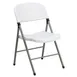 Flash Furniture DAD-YCD-70-WH-GG Hercules Series Folding Chair, 330 lb, White Plastic Seat & Back, Gray Frame 1 image