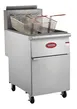 Hubert 201010 21" Floor Model Gas Deep Fryer, Full Pot, Liquid Propane, 100 Ibs, 150.000 BTU 1 image