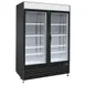 Hubert 69K-720 54" Glass Door Freezer, 48 cu ft, Black Finish, LED Lighting, 4 Shelves/door, 120V 1 image