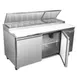 Hubert 26429 71" 2-Door Refrigerated Pizza Prep Table, 9 Pans 1 image