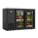 Koolmore KM-BC-2GD-SCBK 48" x 25" x 34" Black Cooler, 7.4 Cu Ft, Glass Doors, LED, Temp, 4 Shelves 2 image