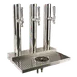 Micro Matic BS-SKY-3PSSKR Station, 18"x19" Countertop Glycol-Cooled, 3 2-1/2" SS, Drip/Glass Rinser 1 image