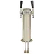 Micro Matic D4743DS Column Draft Beer Tower Countertop 3"x12" Air-Cooled Steel Brass Faucets 1-3 Taps 1 image