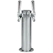 Micro Matic D4743DT Draft Beer Tower, Countertop, 3" Dia. x 12" H, Steel, Chrome Brass Faucets, NSF 1 image