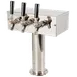 Micro Matic D7743PSSKR T‑Style Draft Beer Tower,12" x 14‑3/4" Glycol‑Cooled 3‑Tap 3" Col/4‑1/4" Base 1 image