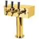 Micro Matic D7743PVDKR T‑Style Draft Beer Tower, 12" x 14‑3/4" Glycol‑Cooled, Brass, 3‑Tap 3" Column 1 image