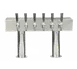 Micro Matic DPT36PSS-PL Pedestal Tower, 24" Box, Two 3" Columns, Six Taps, Includes 5 Ft Hoses 1 image
