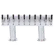 Micro Matic DPT410PSS Double Pedestal Beer Tower, 30" x 15‑9/16", 2 Columns, 10 Faucets, 7‑12 Tap 1 image