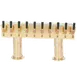 Micro Matic DPT410PVD Draft Beer Tower, 30" W x 15-9/16" H, 10 Brass Faucets, PVD Brass Finish 1 image