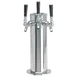 Micro Matic DS-143-PSSKR Draft Tower, 4" Dia. x 13-3/4" H, Glycol‑Cooled Steel, 3 Faucets, 6" Base 1 image