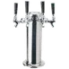 Micro Matic DS-144-PSS Countertop Beer Tower, 4" Dia. X 13-3/4" H Air-Cooled 4 Brass Faucets 6" Base 1 image
