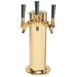 Micro Matic DS-243-PVD Beer Tower, Countertop, 4" Dia. x 13-3/4" H, PVD Brass, 3 Faucets, 6" Base 1 image