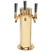 Micro Matic DS-243-PVDKR Tower, 4" x 13.75" H, Glycol‑Cooled, 3 Brass Faucets, 6" Base, Brass Finish 1 image