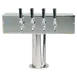 Micro Matic DS-354-PSS Beer Tower Counter 20x15.5" AC SS 4 Brass Faucets 3" OC 4" Col/6" Base 1 image