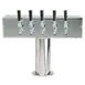 Micro Matic DS-355-PSSKR T-Style Draft Beer Tower, 20" x 15-1/2", Glycol, Steel, 4-6 Taps 1 image