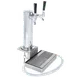 Micro Matic DS532CL Draft Tower Clamp-On 3" Column, 2 Chrome Faucets, 10"x6" Tray, Finish, 1-3 Taps 1 image