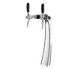 Micro Matic FALCO2-C Falco Beer Tower, 4" x 18-3/4" Chrome, Glycol-Cooled, 1-3 Tap, Copper Lines 1 image