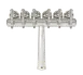Micro Matic HAVANA6-C-M Beer Tower, 23-3/4" W x 17" H, Chrome Glycol Cooled, 6 SS Faucets, Medallions 1 image