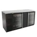 Micro Matic MBB68G-E - 69.5" Bar Cooler, 28 Cu Ft, Black Exterior, 2 Swing Glass Doors, 1/3 HP 115V 1 image