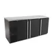 Micro Matic MBB78-E 80" 3-Section Bar Cooler, 30.8 cu ft, Black Vinyl, Top Locked Doors, 1/3 HP 115V 1 image