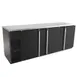 Micro Matic MBB94-E 95.5" Back Bar Cooler, 39.2 cu ft, 3 Locked Doors, Black, R290, 1/3 HP 115V 1 image