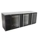 Micro Matic MBB94G-E 95" Back Bar Cooler, 39.2 Cu Ft, Black Finish, 3 Glass Doors, R290 1/3 HP 115V 1 image