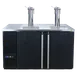 Micro Matic MDD58W-E-A 59" Black Keg Cooler, Faucets, Holds 8 1/6‑Barrel Kegs Refrigerated Steel Top 1 image