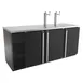 Micro Matic MDD78-E - 80" Draft Beer Cooler, 30.8 cu ft, Black, 2 Towers w/ 4 NSF Faucets, 115V 1 image