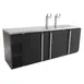 Micro Matic MDD94-E 95.5" Keg Cooler, 39.2 cu ft, Black, Stainless Glass Rinser, Two 3" Draft Towers 1 image