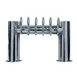 Micro Matic METRO-H-6PSSA Metropolis H Draft Tower - 6 Faucet Air-Cooled, SS, 2-Col, 12"" Height 1 image