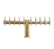 Micro Matic METRO-T-10PVDKR Beer Tower, 34" x 16", Glycol, 10 PVD Brass Faucets, 4" Column, NSF 1 image