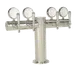 Micro Matic METRO-T-4PSSKR-M Beer Tower, 24" x 16", Glycol Cooled, 4 Steel Faucets, Finish, NSF 1 image