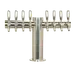 Micro Matic METRO-T-8PSSKR T Beer Tower, 24"W x 16"H, Glycol, 304 SS, 8 Taps, 4" Column, NSF 1 image