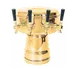Micro Matic MTB-4BR Draft Beer Tower, Ct., 12" Dia x 15-5/16" H, Air‑Cooled Brass Finish, 4 Faucets 1 image