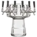 Micro Matic MTB-6PSS Draft Beer Tower, Countertop Air‑Cooled, 12" Dia x 15-5/16" H, Stainless 6 Taps 1 image