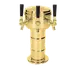 Micro Matic MTM-3BR Draft Beer Tower, 7-5/16" × 14" Air-Cooled, Brass, Countertop, 1-Column, 3 Faucets 1 image