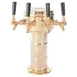 Micro Matic MTM-4BRKR Mini-Mushroom Draft Beer Tower 7-5/16" Dia x 14" H 4 Faucets Brass 1 image