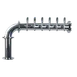 Micro Matic TT-L-6KR-11 L Draft Tower – 6‑Tap Glycol Cooled, Stainless Steel, Beer & Wine 1 image