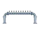 Micro Matic TT-U-10KR-11 Draft Beer Tower, 63¾"W x 19⅞"H, Glycol‑Cooled, 2‑Col, 10 304 Faucets, NSF 1 image
